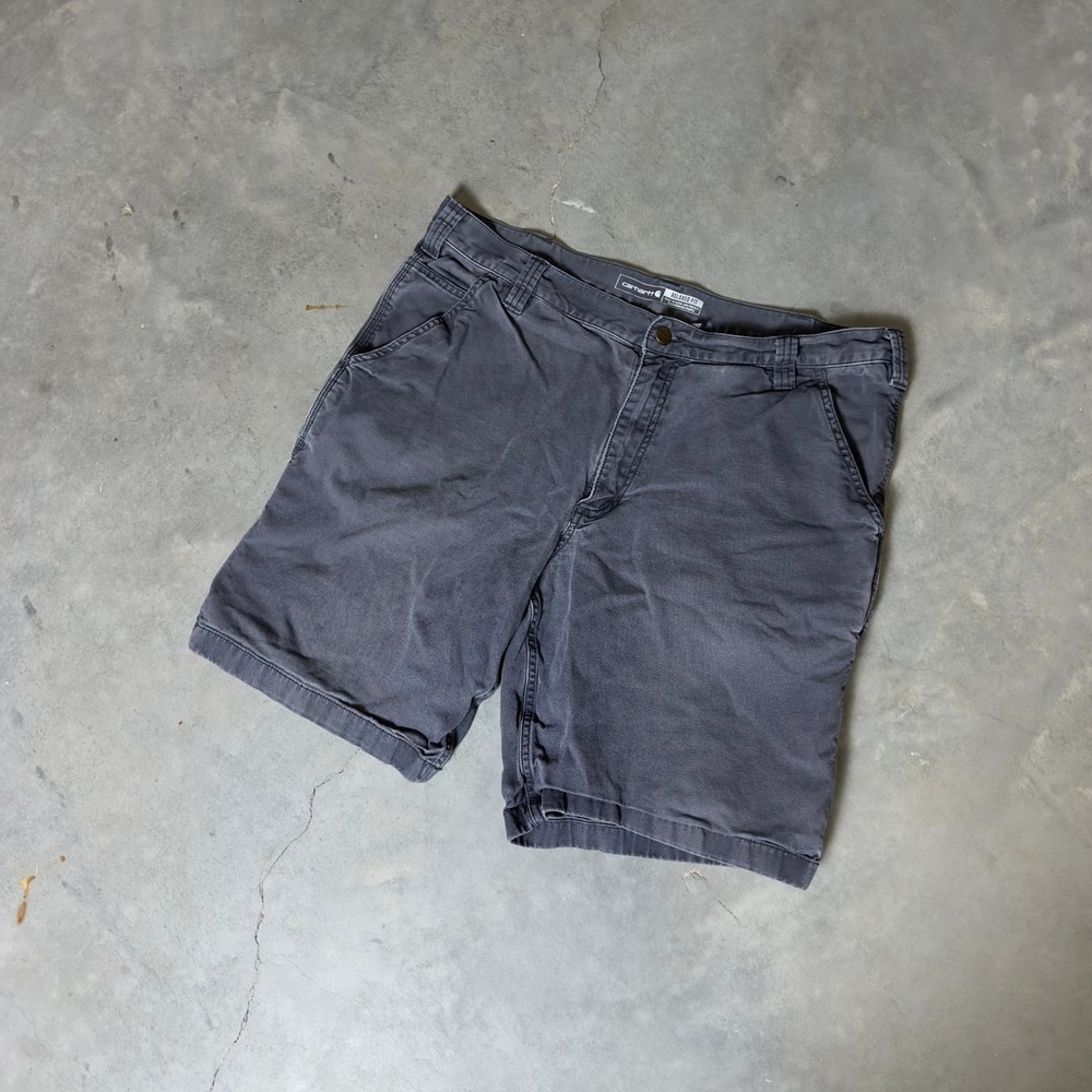 Carhartt Relaxed Fit Carpenter Shorts Mens 38 Grey Workwear Gorpcore Baggy